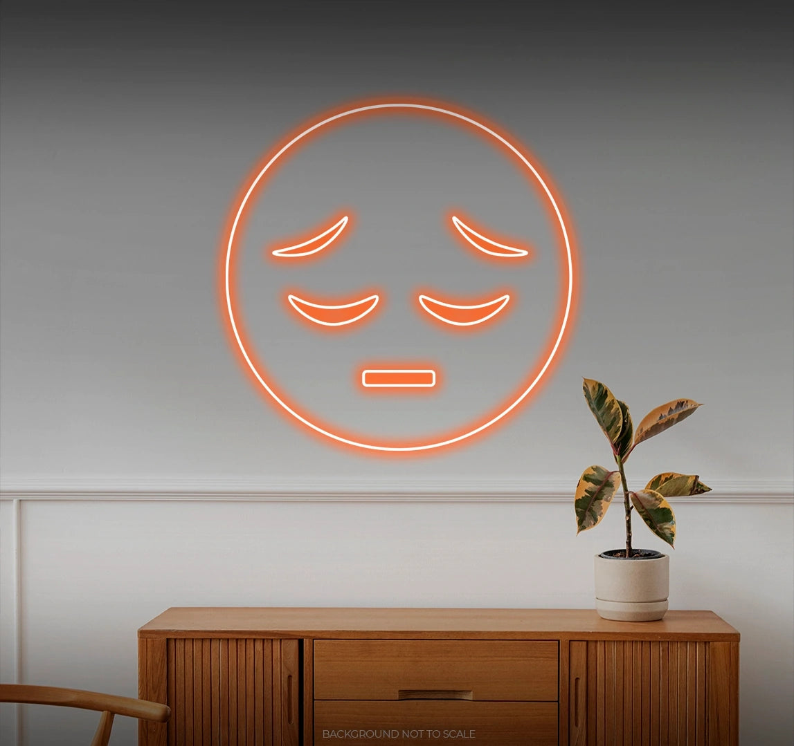 Smiley sad LED neon