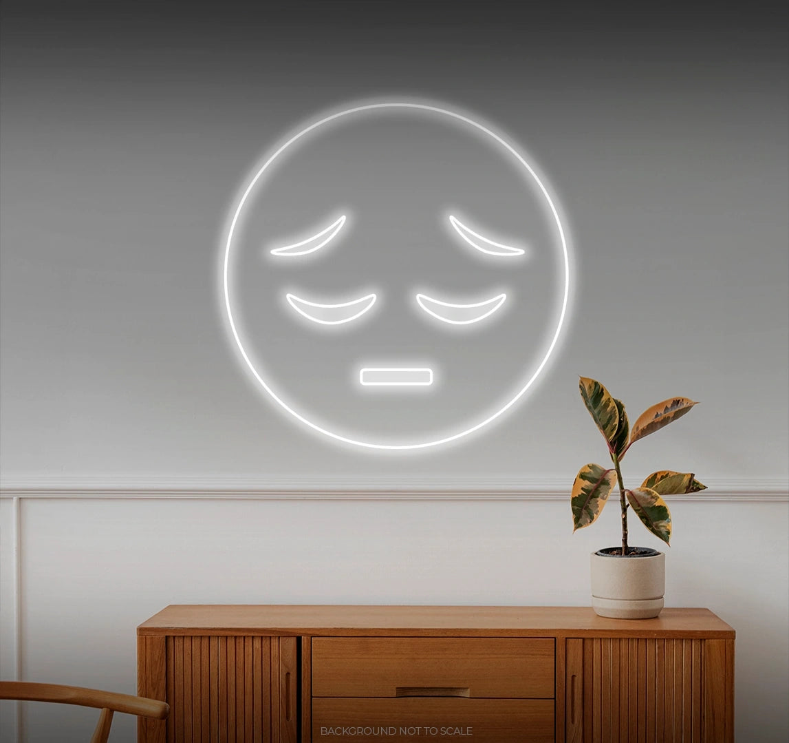 Smiley sad LED neon