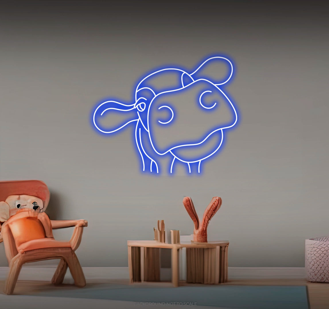 Cow close view LED neon