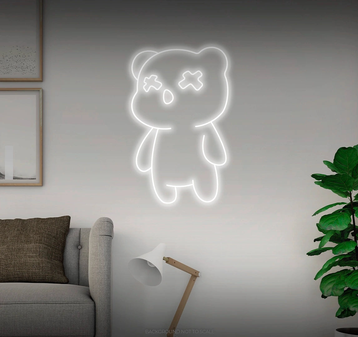 Dead teddy bear LED neon