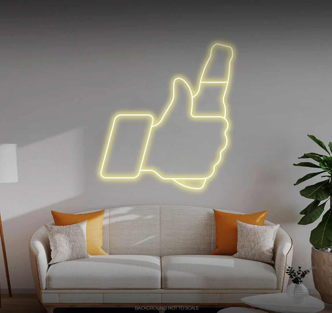 Facebook like icon beer LED neon