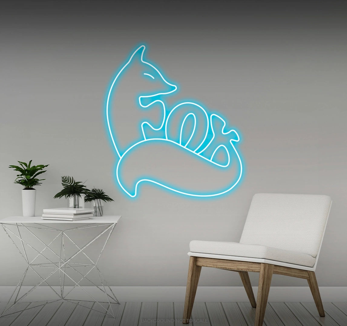 Fox type fox LED neon