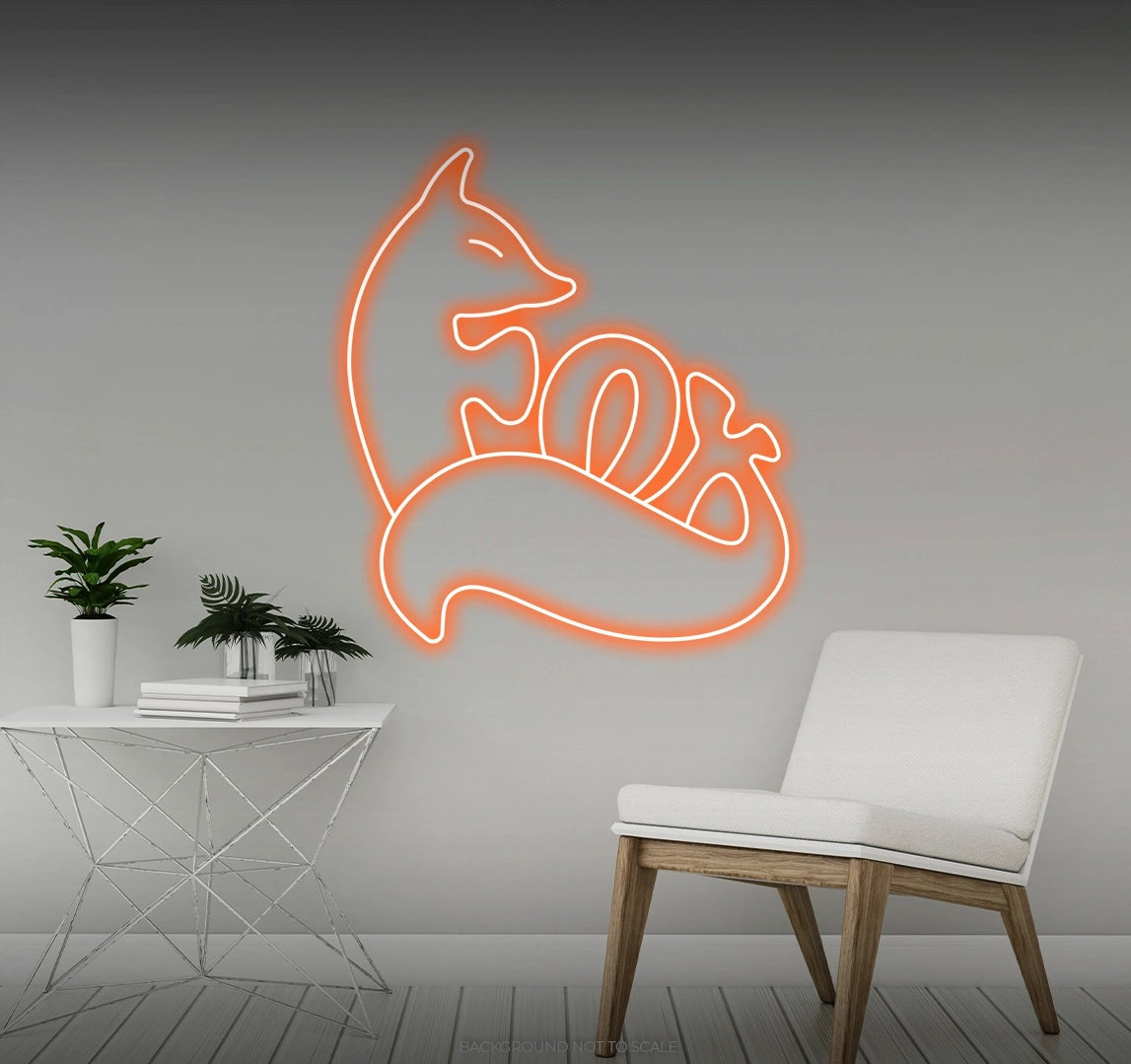 Fox type fox LED neon