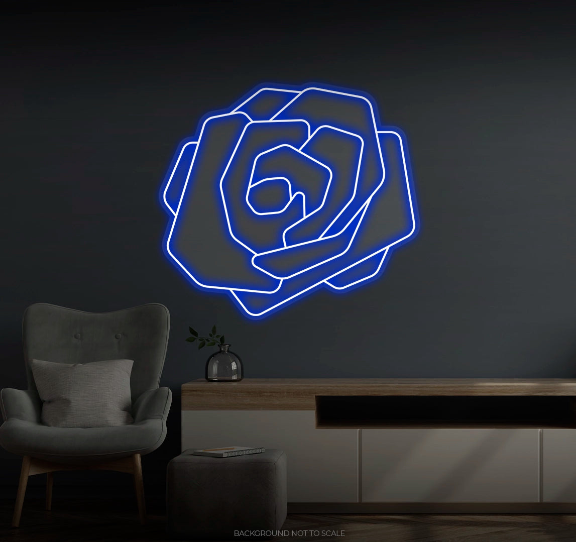 Geometric rose Ledneon