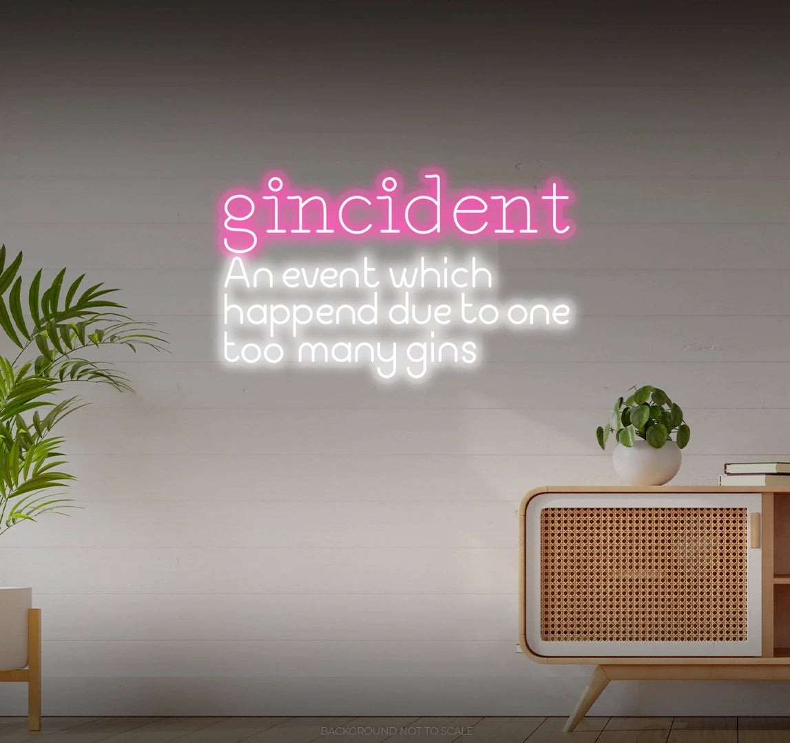 Gincident word meaning LED neon