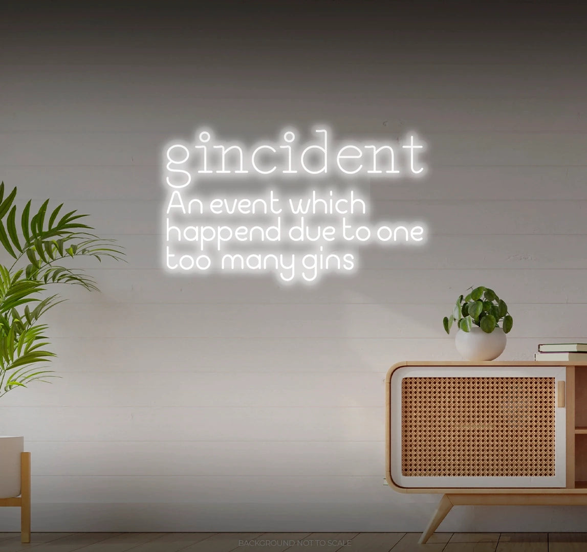 Gincident word meaning LED neon