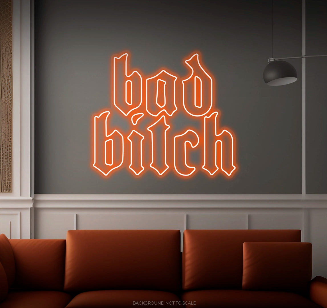 Gothic bad bitch LED neon