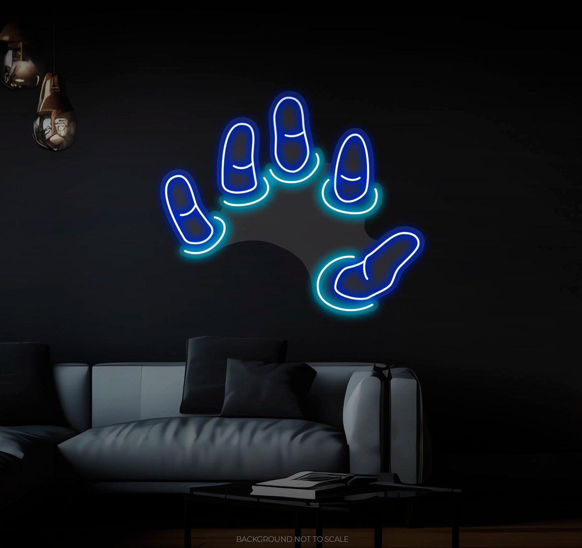 Hand underwater Ledneon