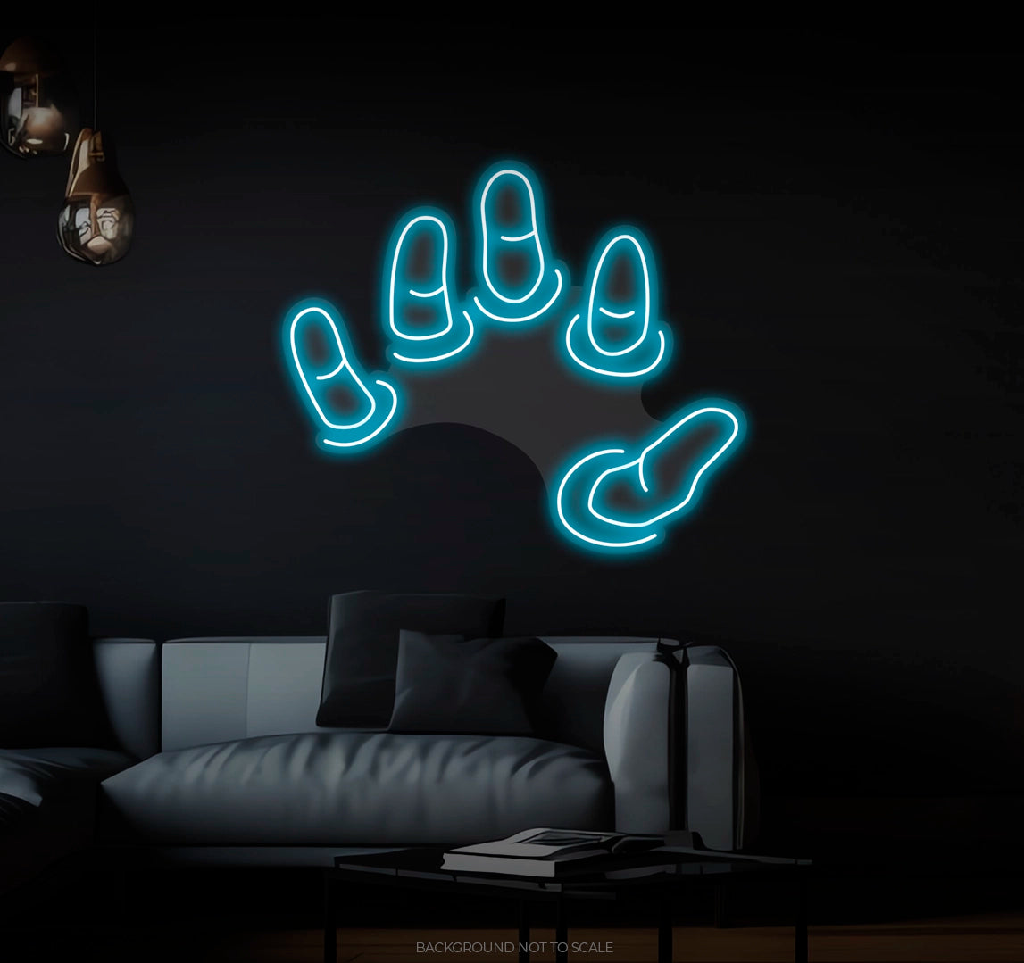 Hand underwater Ledneon