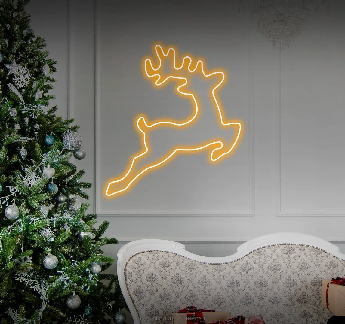 Jumpin reindeer LED neon