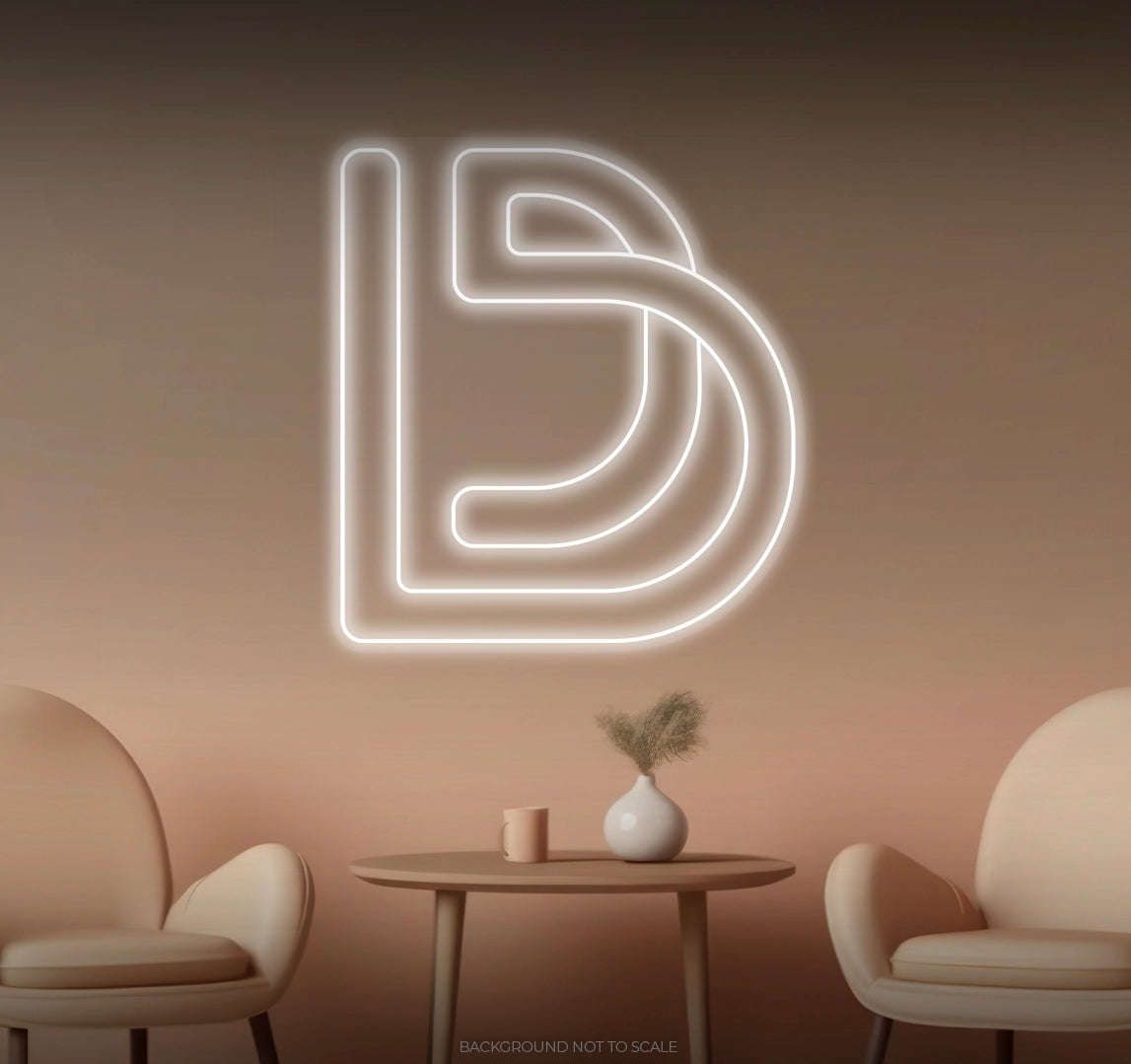 Letter D LED neon