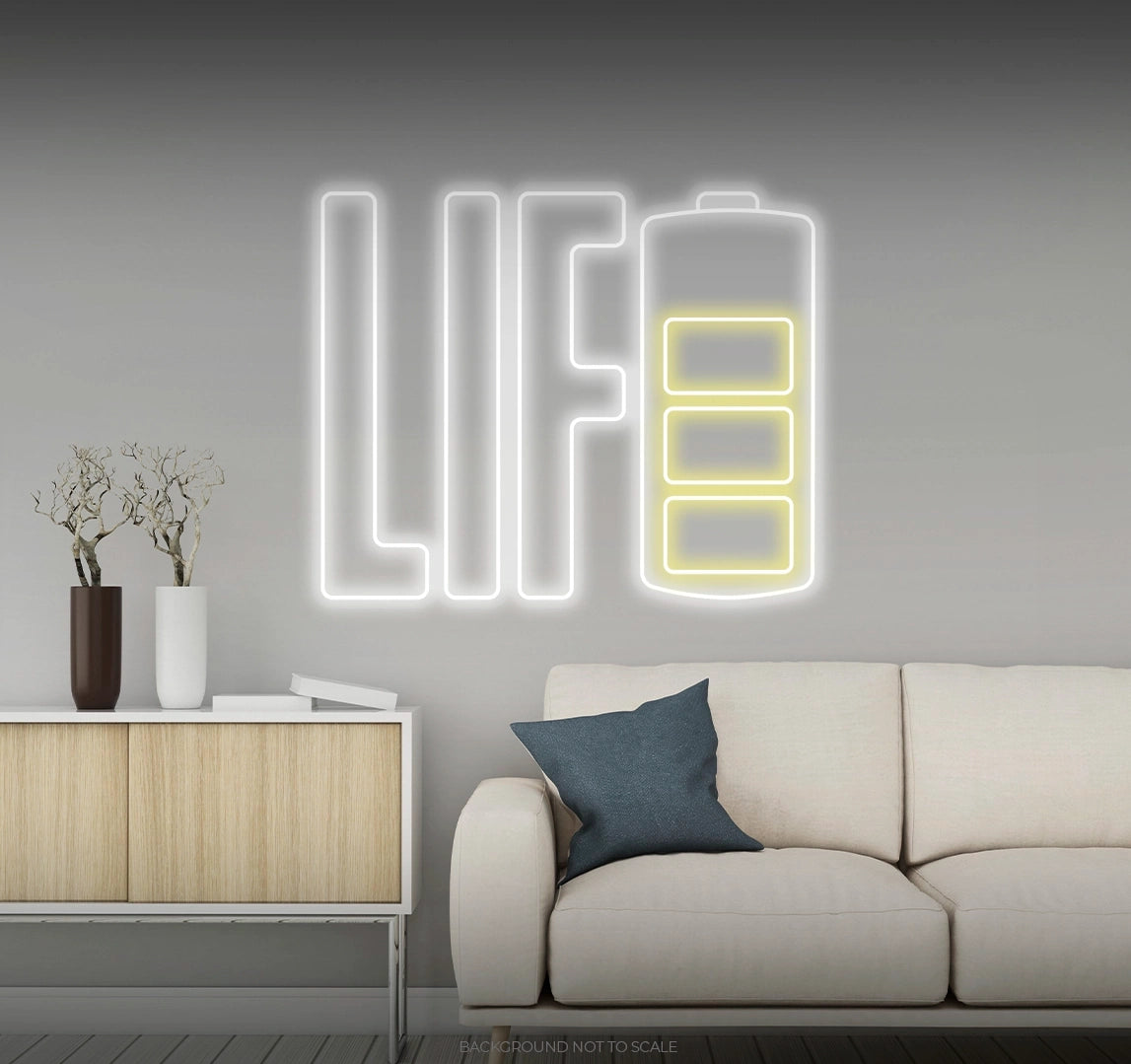 Life battery LED neon