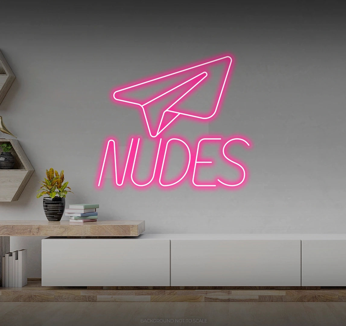 Send nudes paper plane LED neon