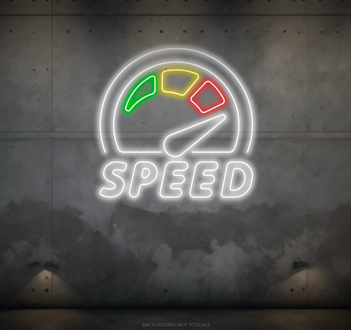 Speedometer speed LED neon