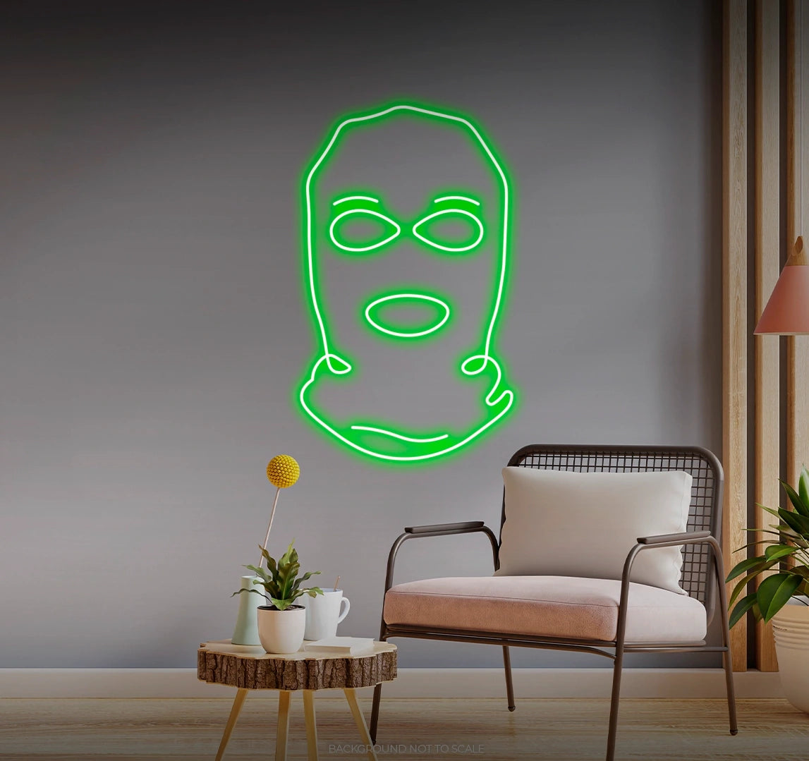 Thief mask LED neon