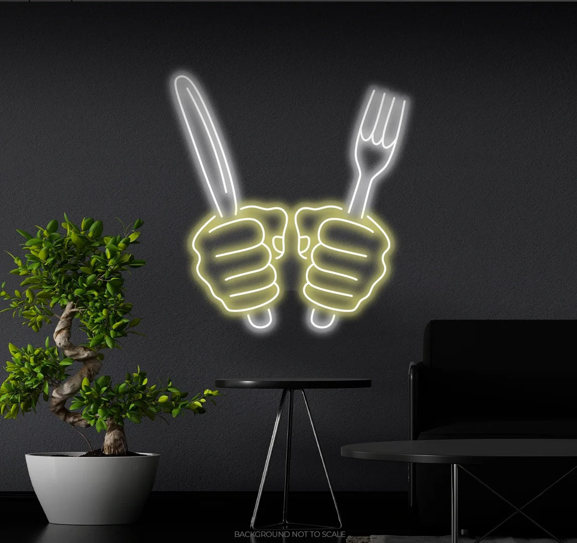 Waiting for dinner LED neon