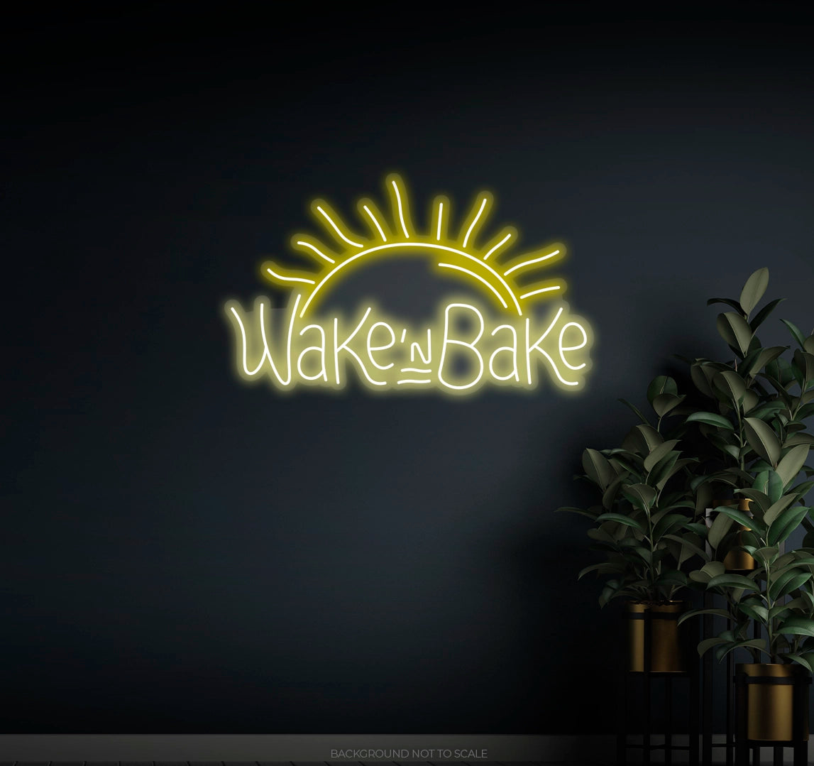 Wake n bake sun LED neon