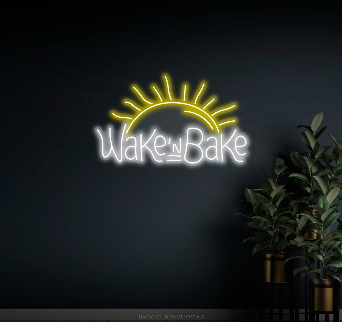 Wake n bake sun LED neon