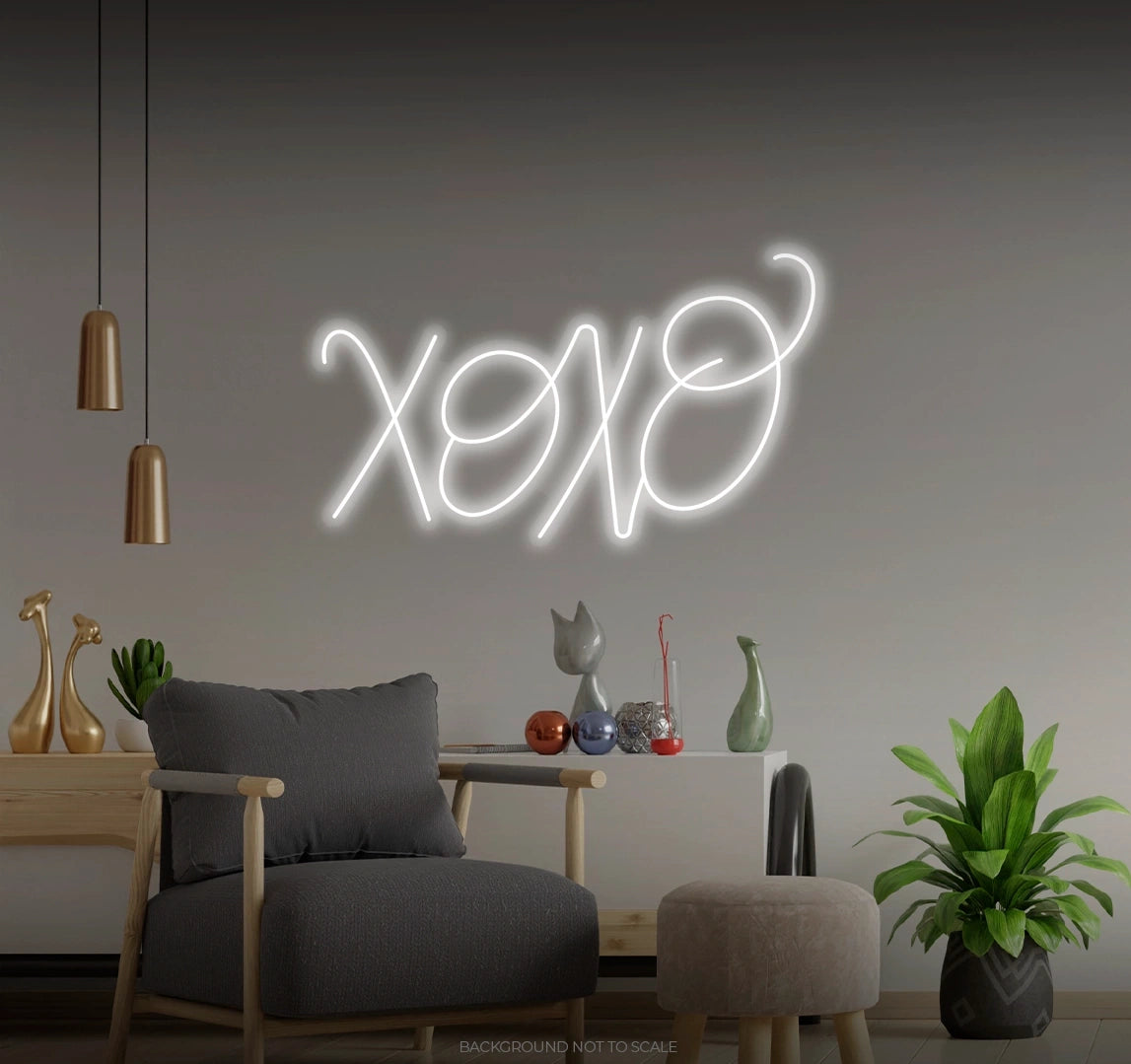 XOXO handwriting LED neon