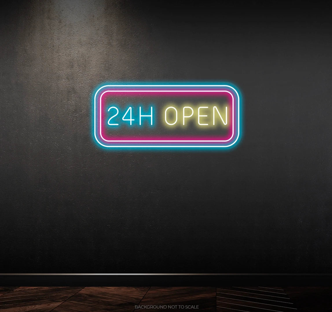 24H open sign