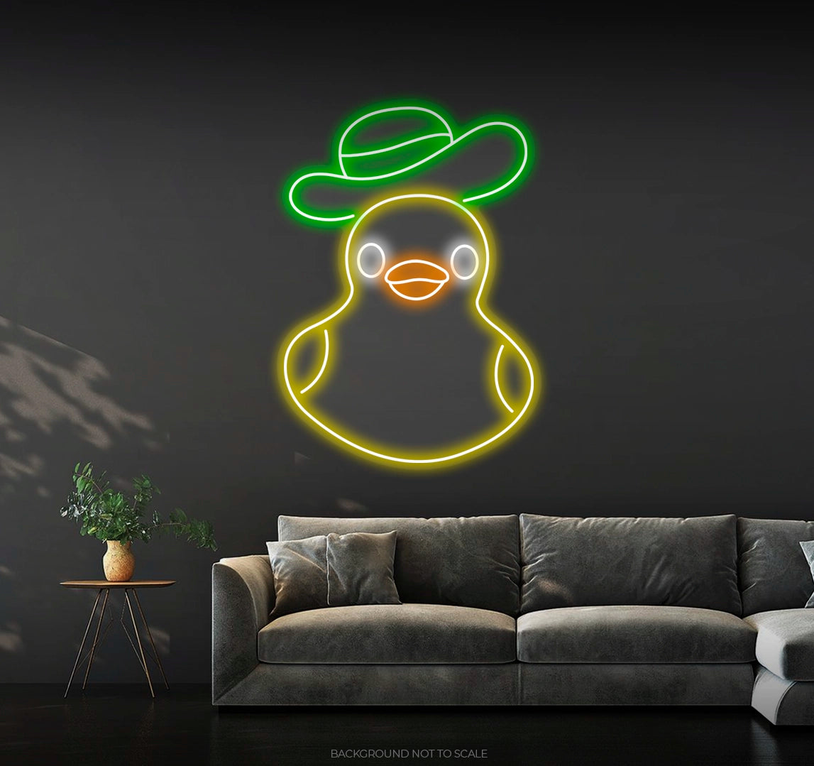 Duck with hat ledneon