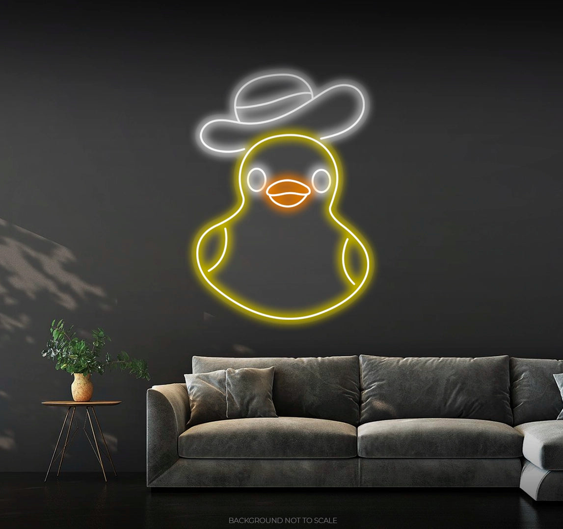 Duck with hat ledneon