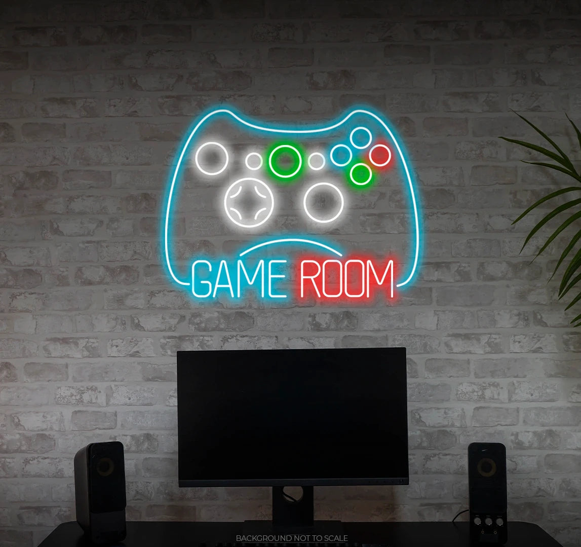 Game room + gamepad ledneon