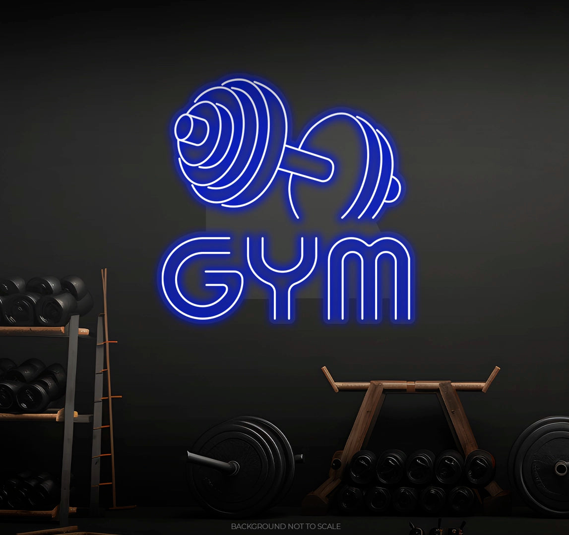 Gym dumbbell ledneon