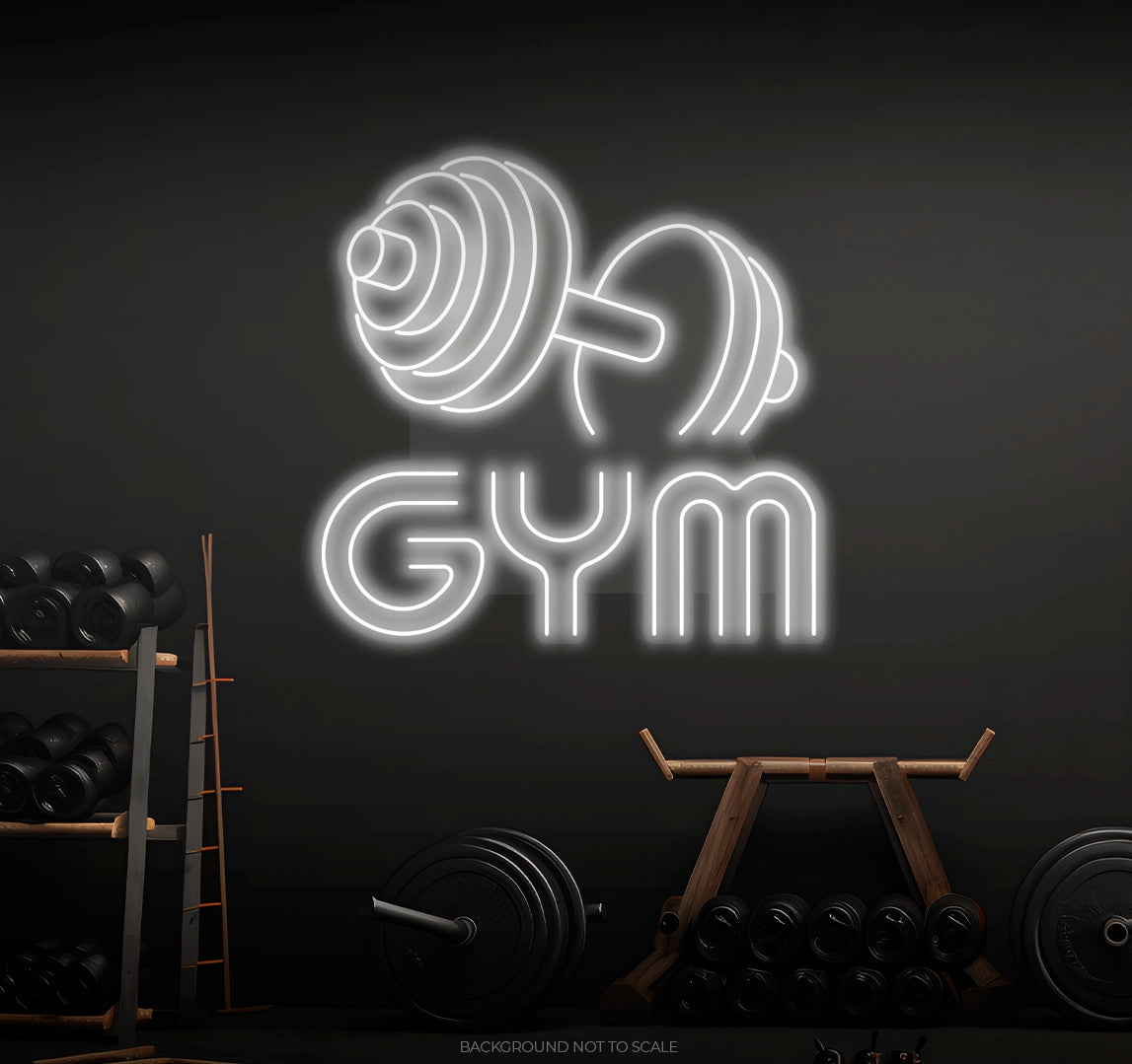 Gym dumbbell ledneon