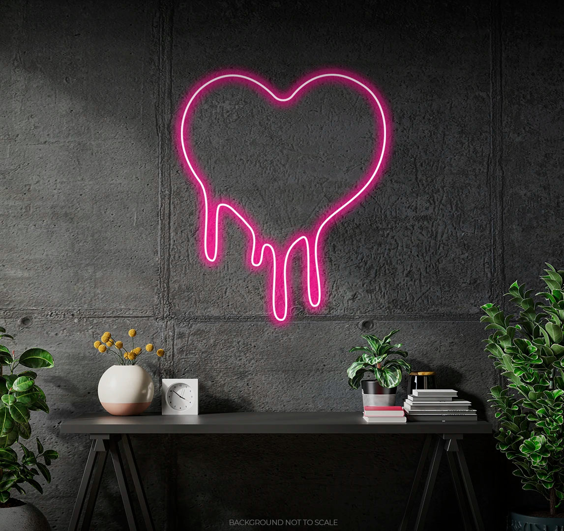 Heart melting ledneon