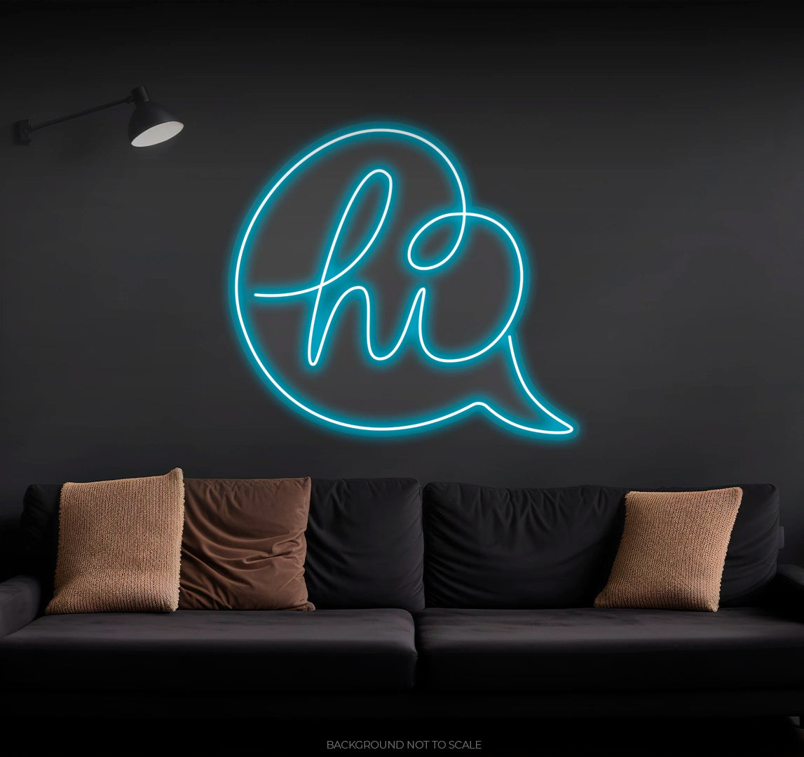 Hi speech balloon ledneon