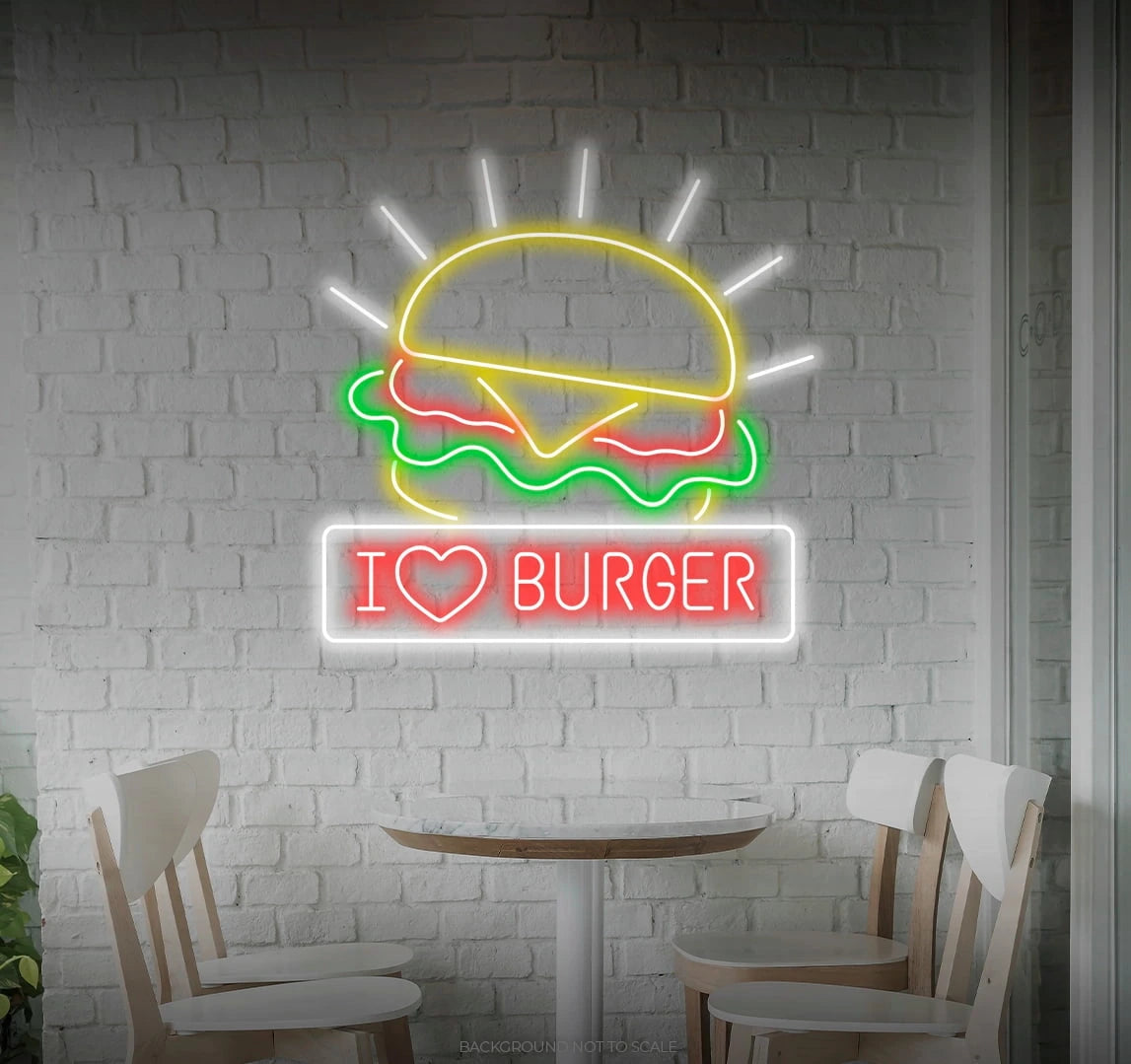 I love burger ledneon