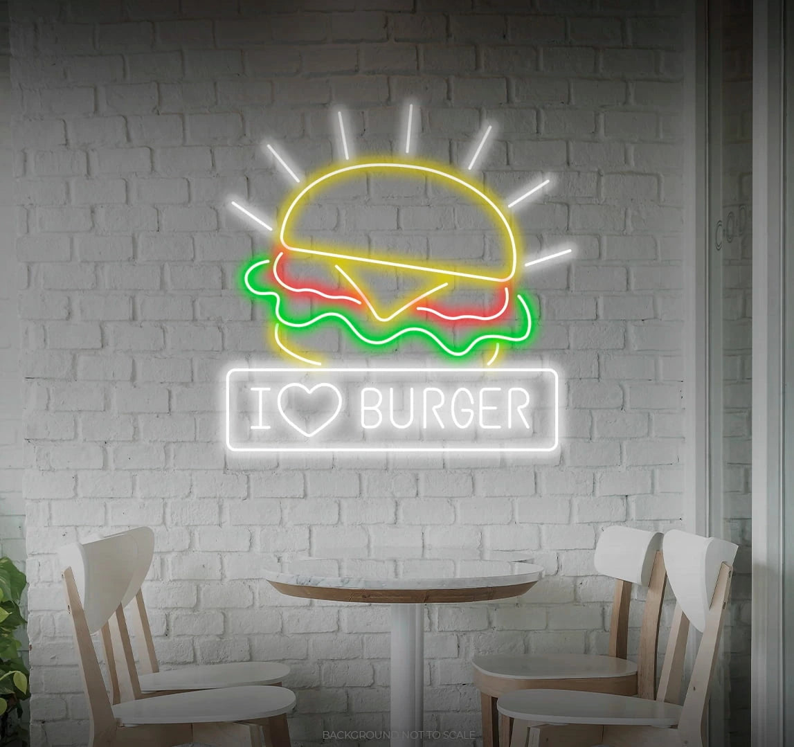 I love burger ledneon