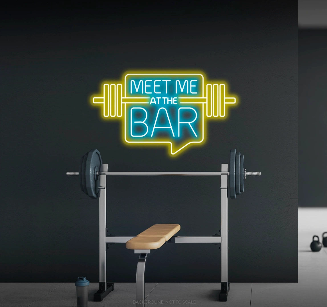 Meet me at the bar dumbbell ledneon