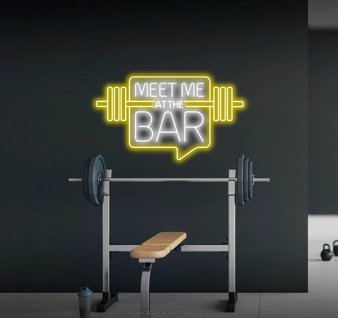 Meet me at the bar dumbbell ledneon