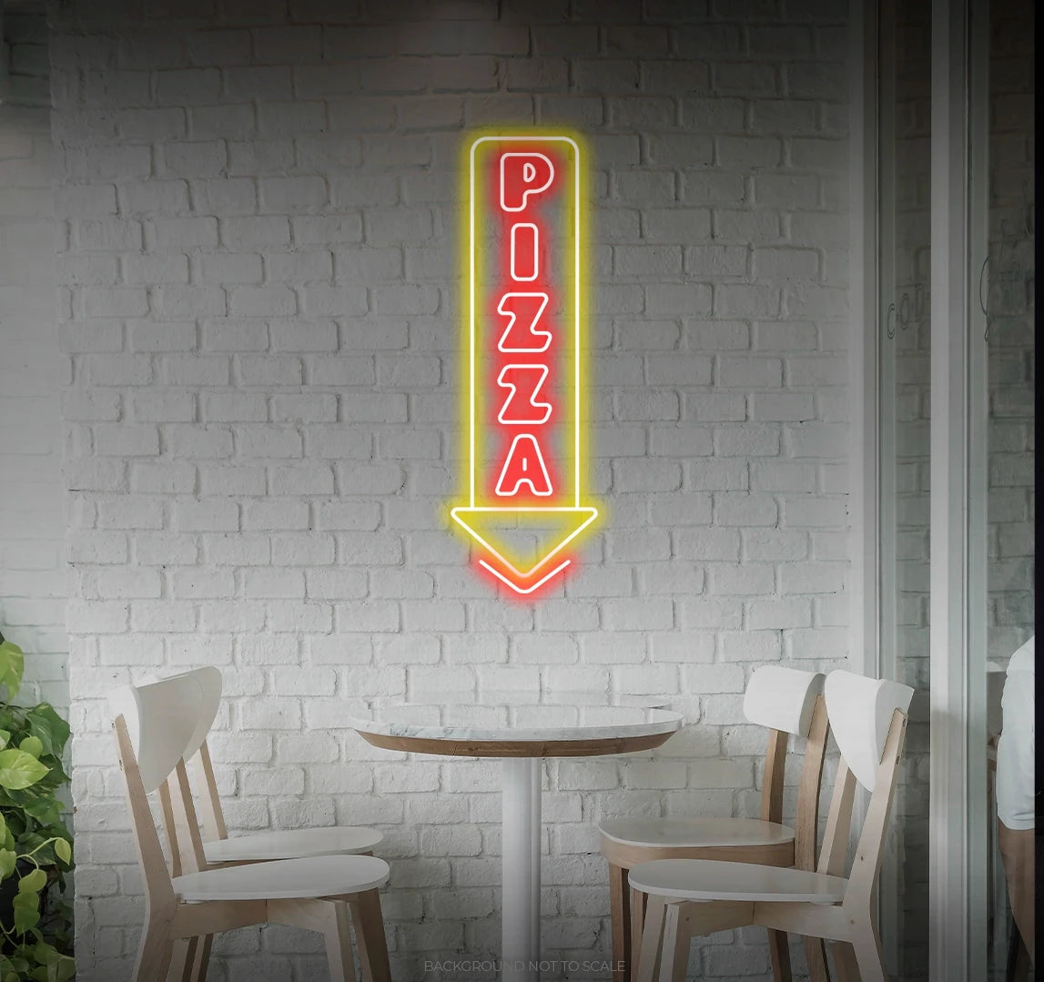 Pizza arrow LED neon