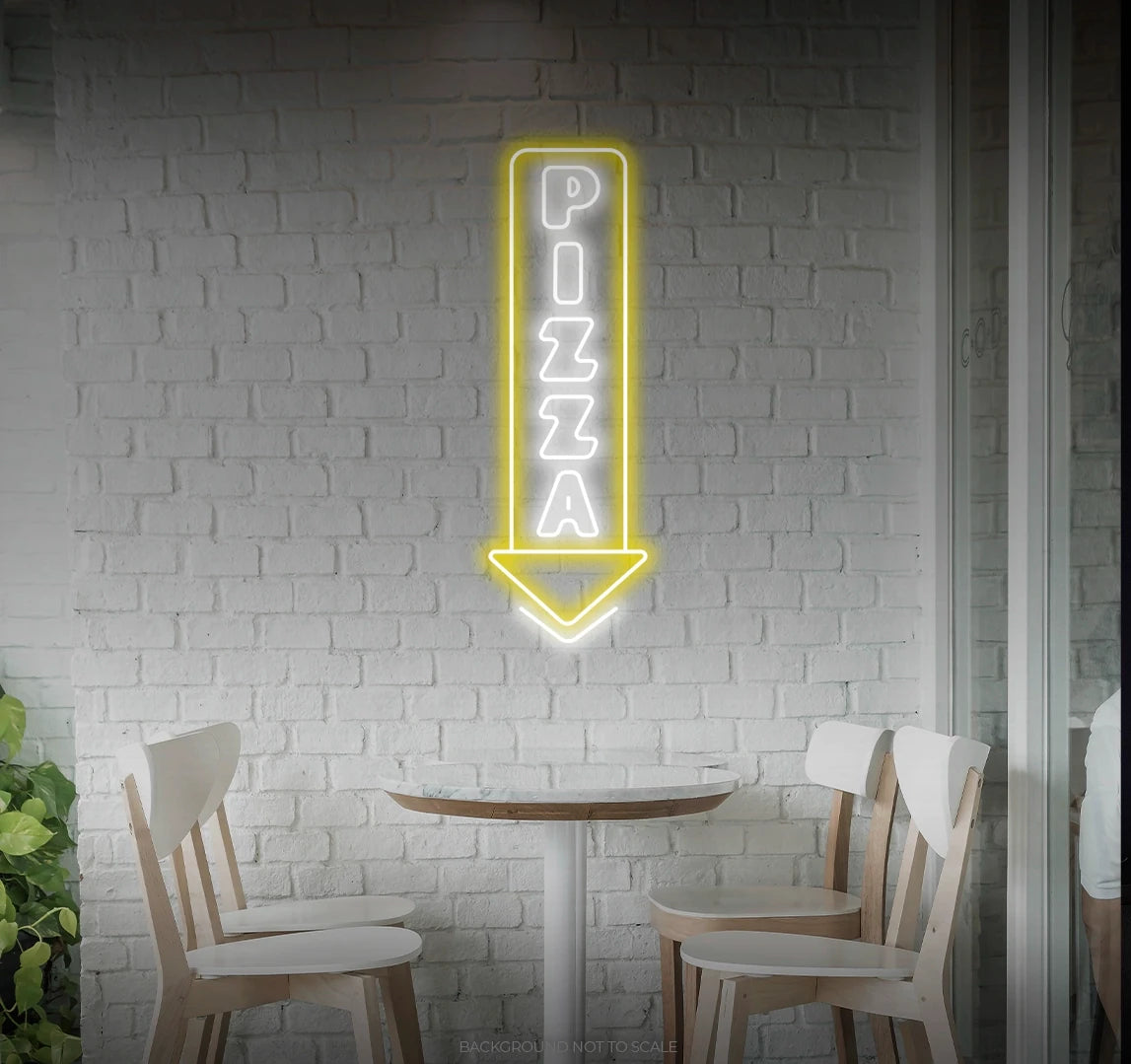 Pizza arrow LED neon