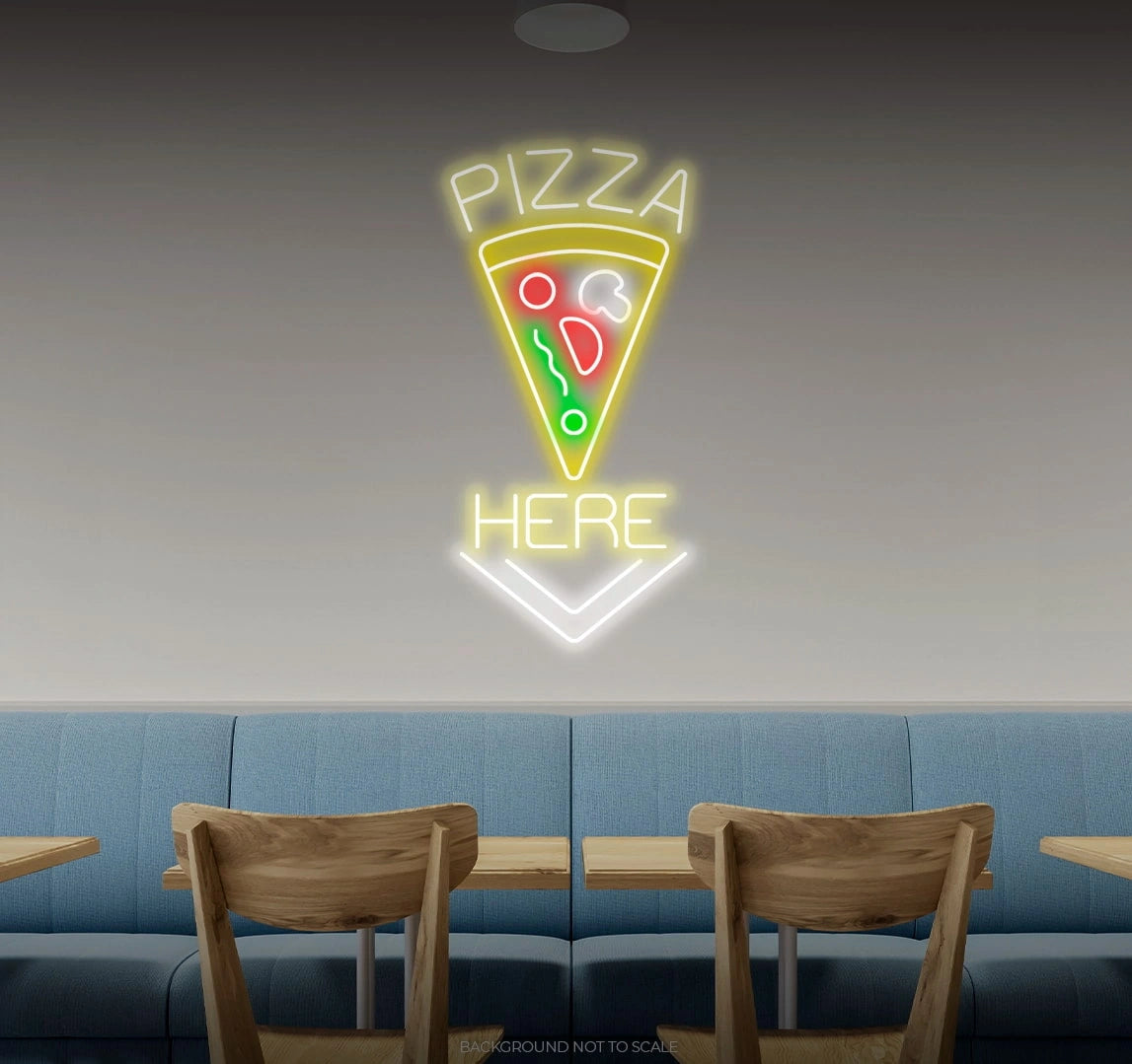 Pizza here LED neon