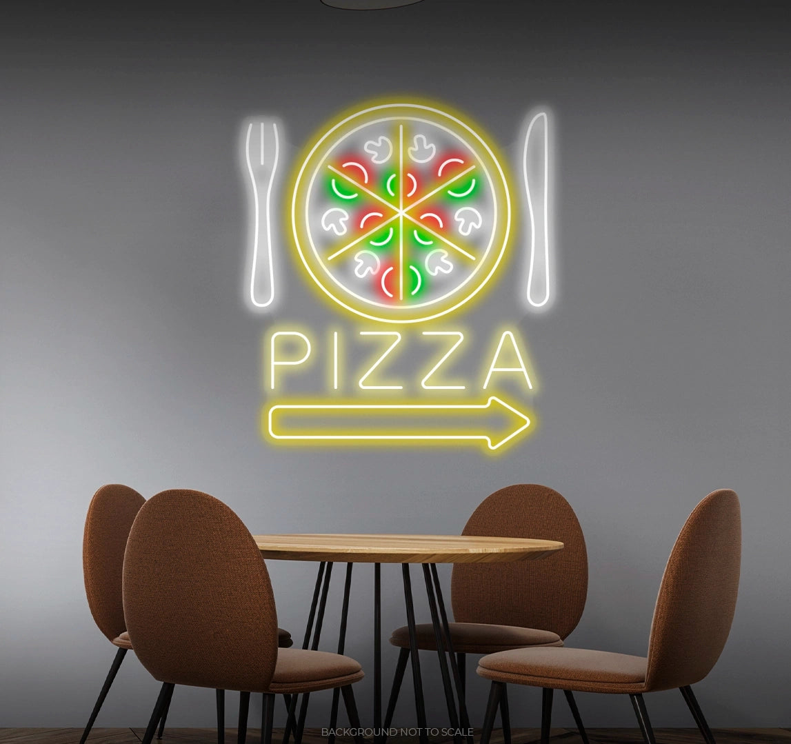 Pizza knife and fork ledneon