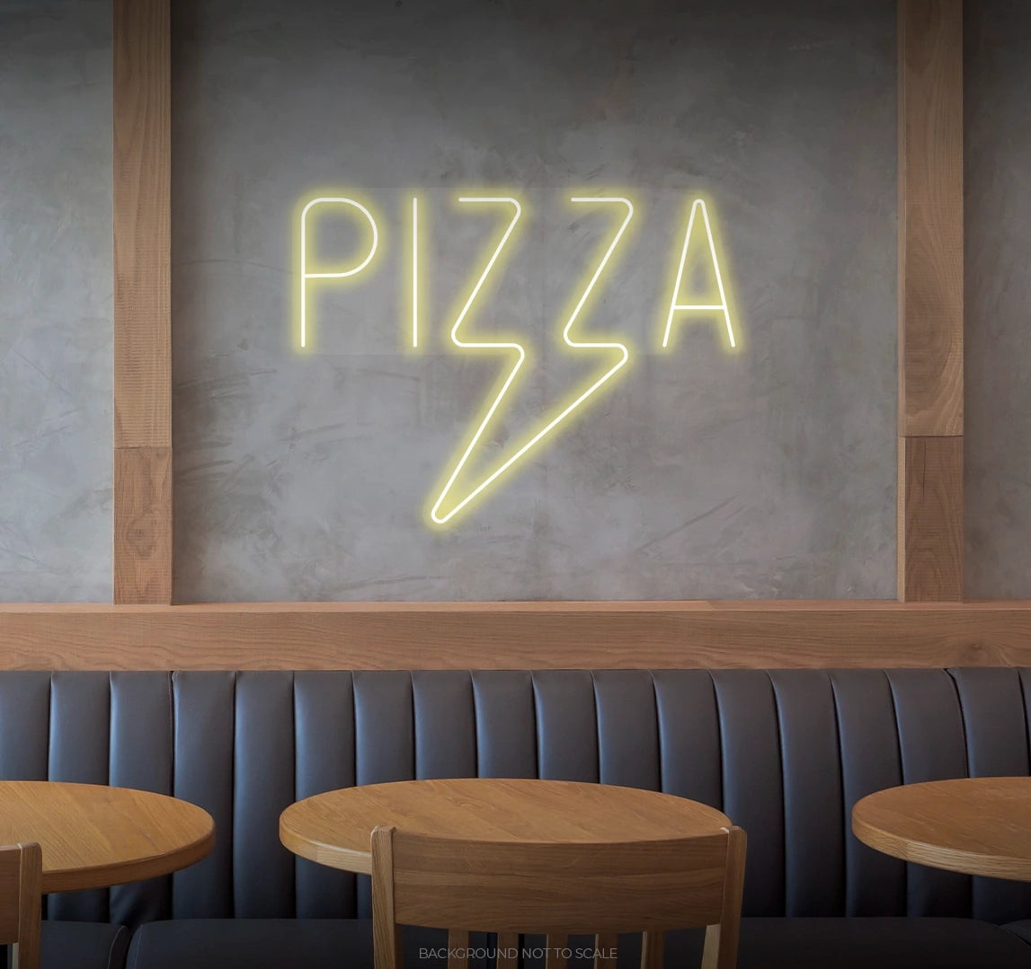 Pizza thunder storm LED neon