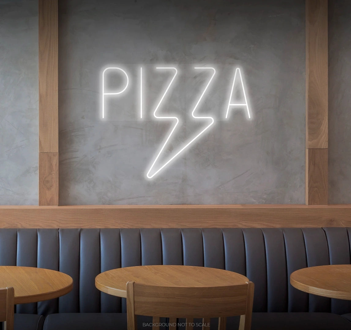 Pizza thunder storm LED neon