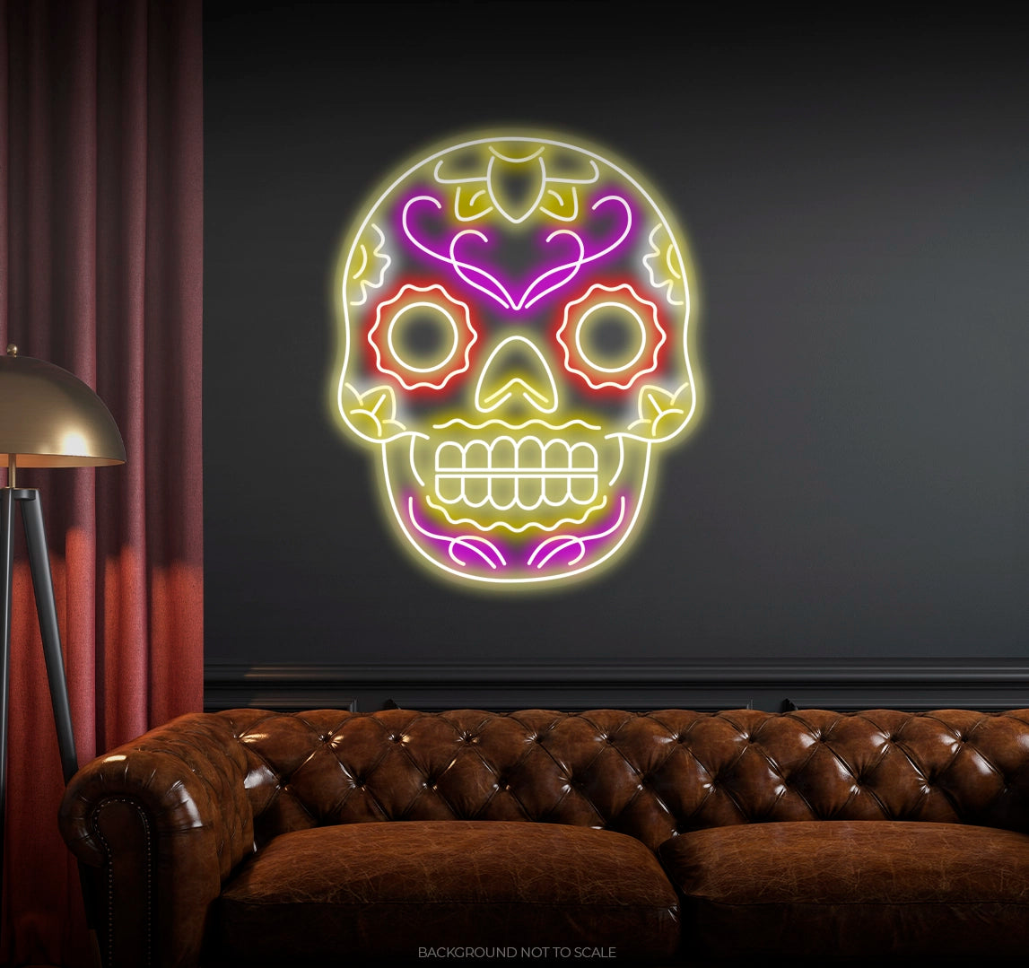 Mandala skeleton ledneon