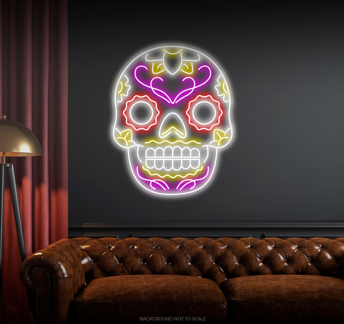 Mandala skeleton ledneon