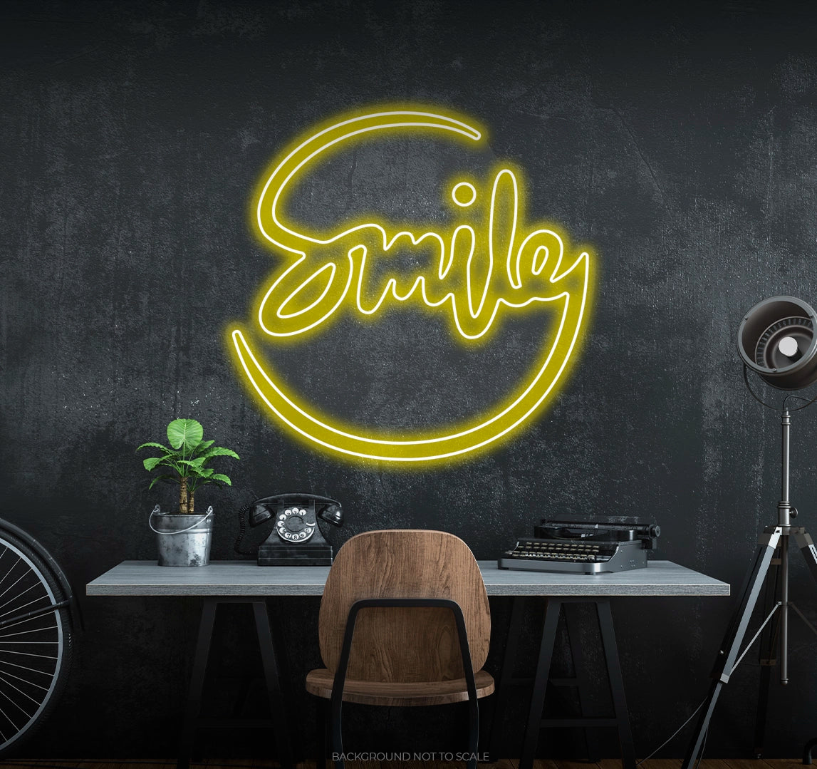 Smile circle ledneon