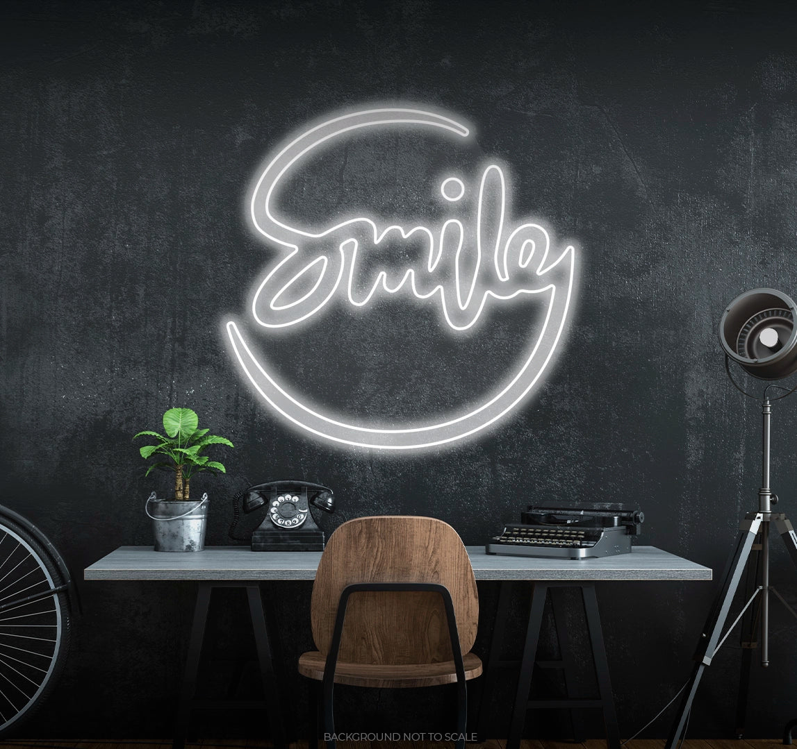 Smile circle ledneon