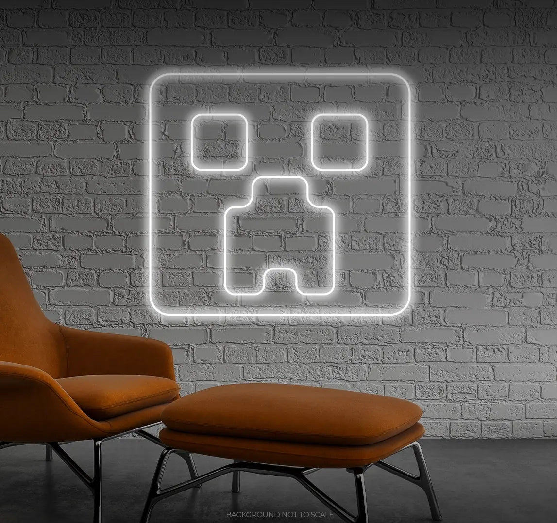 Smiley square shocked LED neon