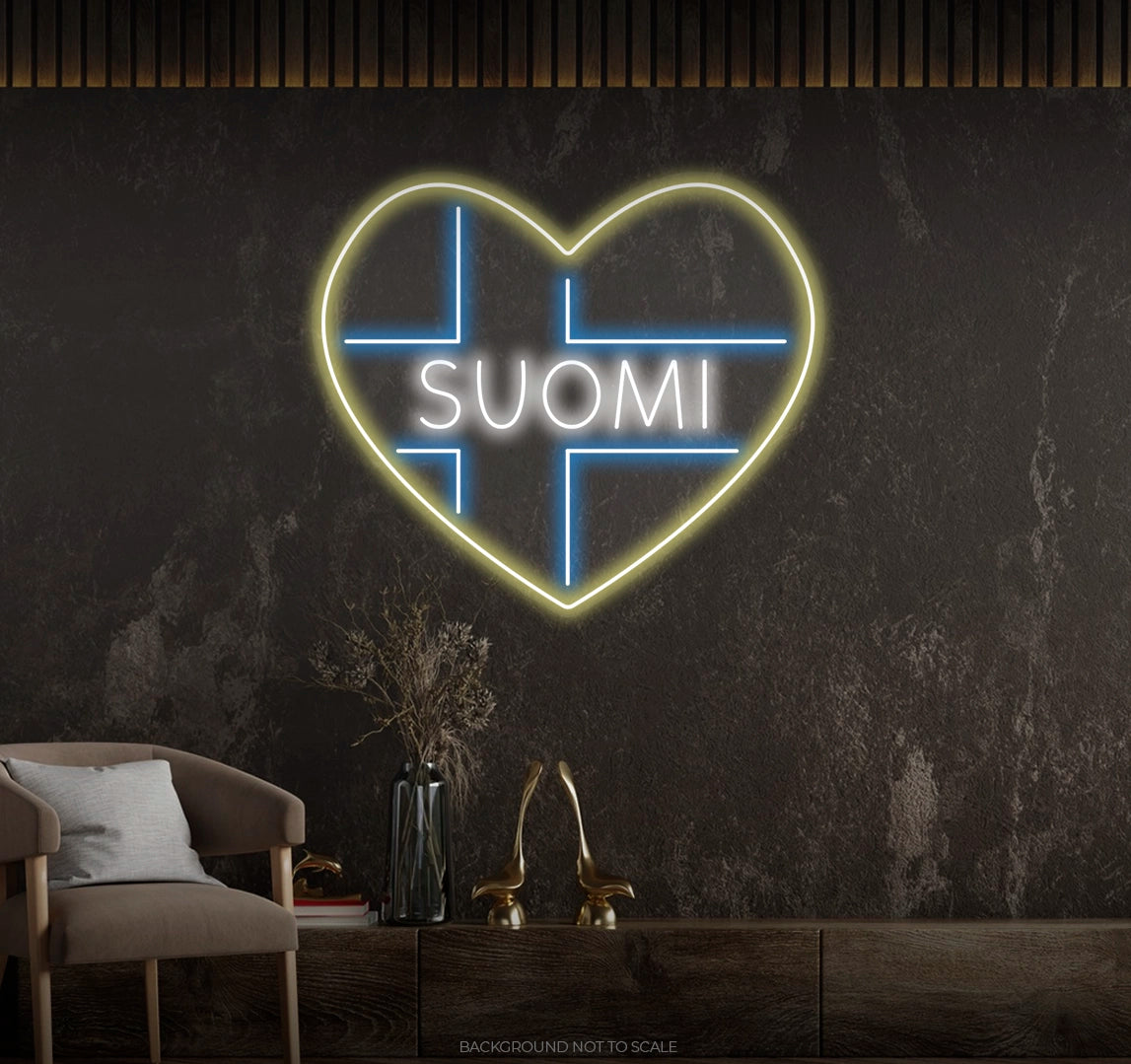 Suomi flag ledneon