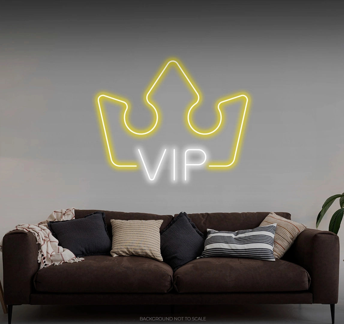 VIP crown LED neon