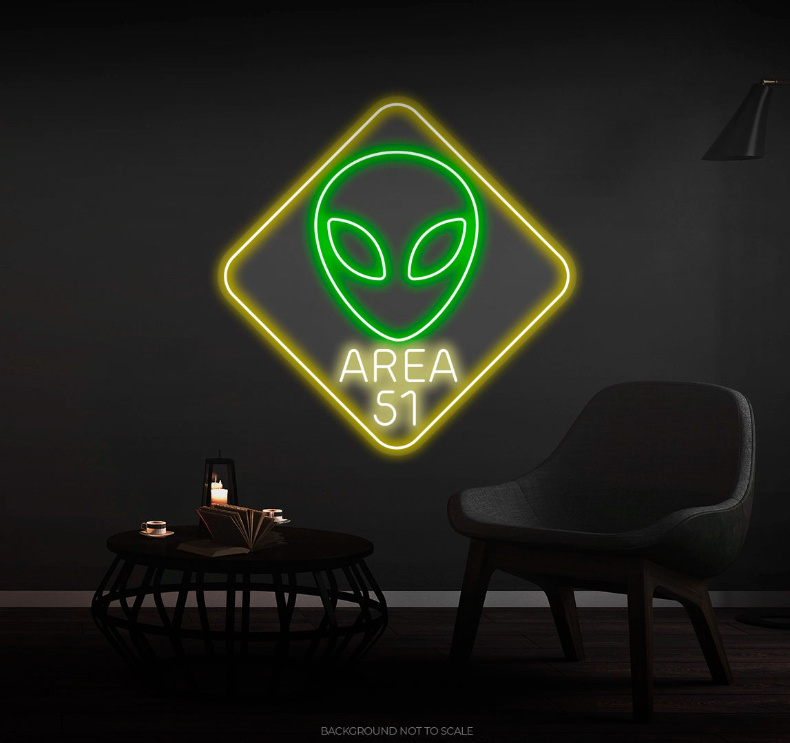 Alien area 51 sign LED neon