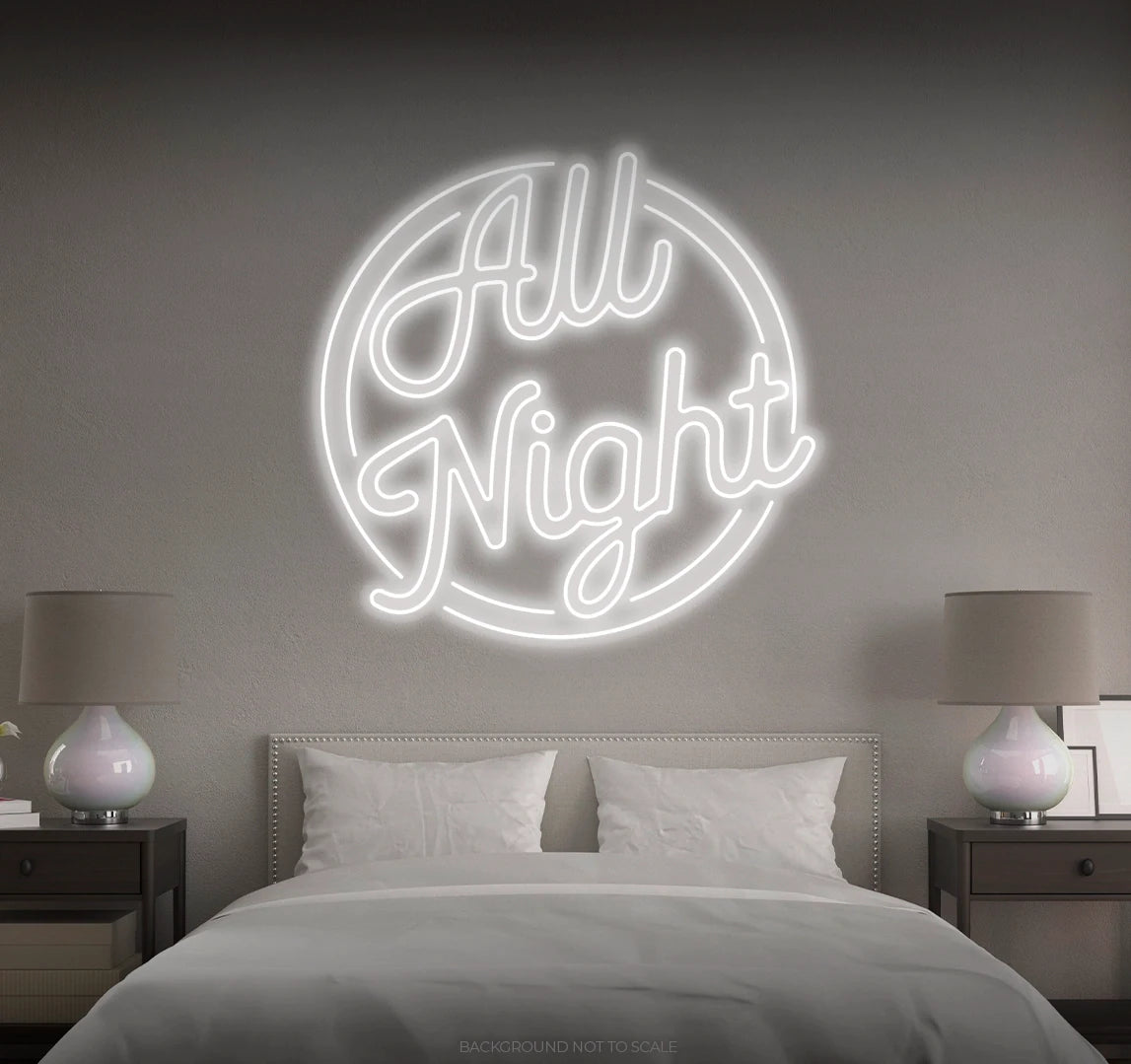 All night circle ledneon